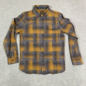 Lost at Sea Flannel‎ Mens Small Plaid Multicolor Shirt Button Up